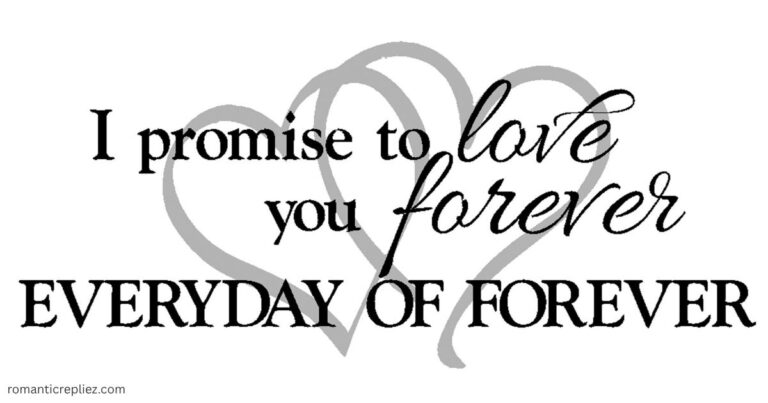 Romantic quote with overlapping heart outlines on a white background.