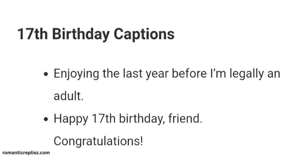 one-liner-17th-birthday-captions