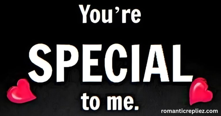 You're Special to Me text with pink hearts on a black background.